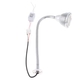 Maxbell 5W 6000K Wall Mount Reading Light Flexible Gooseneck LED Sconce Lamp Silver