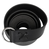 Maxbell Leather Medieval Viking Belt Waistband Photo Props for Medieval Event Black