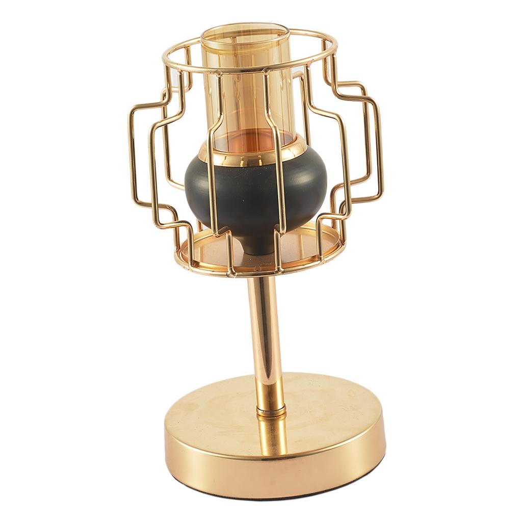 Max Nordic Style Iron Plated Metal Candlestick with Lampshade S