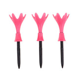 Maxbell 3Pcs Adjustable Golf Tees Plastic Rotatable Golf Tees Golf Tee Set Pink