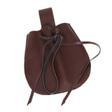 Maxbell Dice Bag Tray Drawstring Belt Pouch for Jewelry Costume Accessories brown