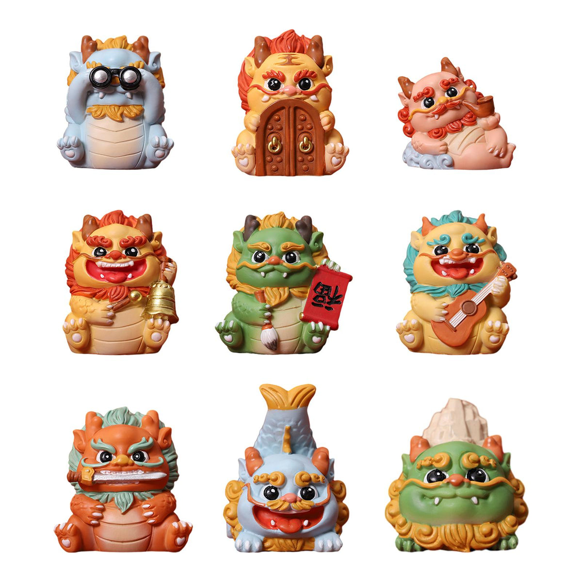 Maxbell Mini Dragon Statue Souvenir Gift Desktop Ornament for Shelf Living Room Desk