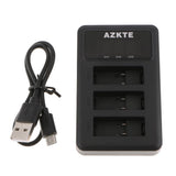 Max 3 Channel Battery Charger Cradle for Gopro Hero 5 6 7 Black Sport Cameras