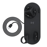 Max 3 in 1 Wireless Mobile Phone Watch Earphone Fast Charging Station Base Black
