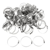Maxbell 100Pcs Adjustable Stainless Steel Worm Gear Hose Clamp Clip Fastener 76-92mm