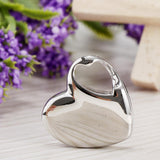 Maxbell Stainless Steel Glossy Silver Love Heart Cremation Keepsake Urn Pendant