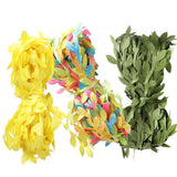 Max 30 Meters Artificial Fabric Leaf Garland Ribbon Trims Yellow Green Colorful