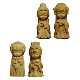 Maxbell Carved Four Beauties Ornament Decorations Cute for Display Sculpture Gifts