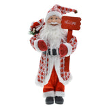 Maxbell Santa Figurine Standing Santa Doll Toy Christmas Ornaments for Collection StyleN