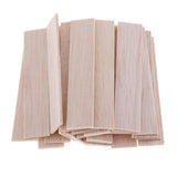 Maxbell Natural Round Balsa Wood Woodcraft Flat Sticks Dowel 30 Pieces 90mm