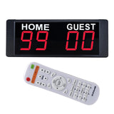 Maxbell Wall Mounted Electronic Digital Scoreboard Stopwatch Soccer Wrestling Tennis White Remote Control