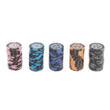 Maxbell 100pcs Chips Wheat Striped Poker Chips Casino Token 1 5 10 50 100