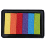Maxbell Fashion Ink Pad Korea Stationery DIY Craft for Paper Fabric Wood Colorful Rainbow 5