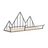 Max Nordic Style Iron Wall Shelf Wall Mounted Storage Rack  Black
