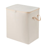 Maxbell Clothes Storage Bag Quilt Storage Bags with Zippers for Blanket Bedding Heightened Beige