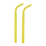 Maxbell 2pcs Silicone Flexible Reusable Straight Bendy Drinking Straws Yellow