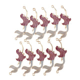 Maxbell 10 Pieces Sea Mermaid Pendant Findings Bead DIY Crafts 2 Side Charms Mermaid