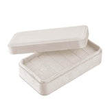 Maxbell Rings Display Holder with Lid for Women Girls Dress Tables Cabinets Drawer White