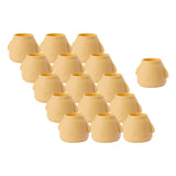Maxbell 16Pcs Silicone Chair Leg Floor Protectors Replacable for Furniture Couch Round and Yellow
