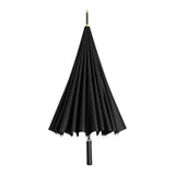 Maxbell 24 Ribs Straight Handle Umbrella Large Auto Open for Outdoor Fishing Travel Black