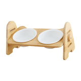 Maxbell Cat Dog Bowl Raised Drinking Feeding Dish Tilted Elevated Pet Food Feeder Double Bowl