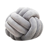 Maxbell Round Knot Ball Pillow Round Photography Props for Home Decoration 22cm Light Gray