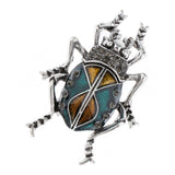 Max Elegant Insect Brooches Enamel Bug Lapel Pin Badge Fashion Jewelry Blue S