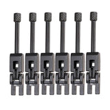 Maxbell Set of 6 Zinc Alloy Tremolo Bridge Saddles for Electric Guitar Black