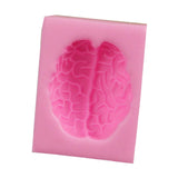 Maxbell Silicone Fondant Molds DIY Resin Chocolate Mold for Baking Brain Pink