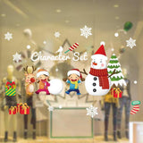Maxbell Christmas Snowman Wall Mirror Window Sticker DIY Decal Self Clings Decor