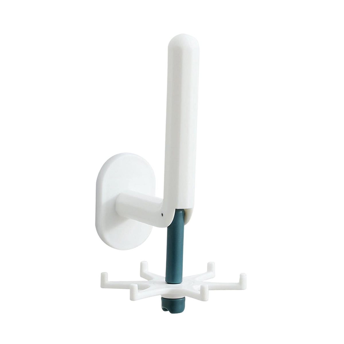 Maxbell Wall Mounted Kitchen Utensil Hook 6 Hooks Door Hook for Home Cabinet White and Bue