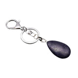 Maxbell Cute Waterdrop SHape Gemstone Pendant Keychain Keyring DIY Dark Blue
