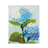 Max Ribbon Embroidery Kit For Beginner Blue Flower Pattern DIY Home Wall Decor
