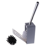 Max Modern Fashion Sucker Type Toilet Brush and Holder Set Bathroom Accs Grey