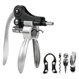 Maxbell  Wine Opener Set Handheld Household Bar Corkscrew Silver Rabbit Head