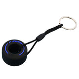 Maxbell Tire Key Chains Bag Charm Rubber Keyfob Mini Keyring for Car Accessories Men Blue
