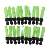 Max 20 Pieces Metal Zipper Puller with Webbing Cord for Sportwear Green