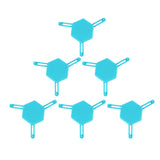 Maxbell 6pcs Cup Stacking Rack Set Kitchen Cabinet Shelf Mug Organizer Blue