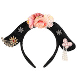 Maxbell Chinese Ancient Headband Headpiece Dress up for Carnival Cosplay Photo Props Bead Tassels