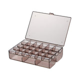 Maxbell Jewelry Storage Box Large 2 Layer Transparent Case for Rings Women Brown