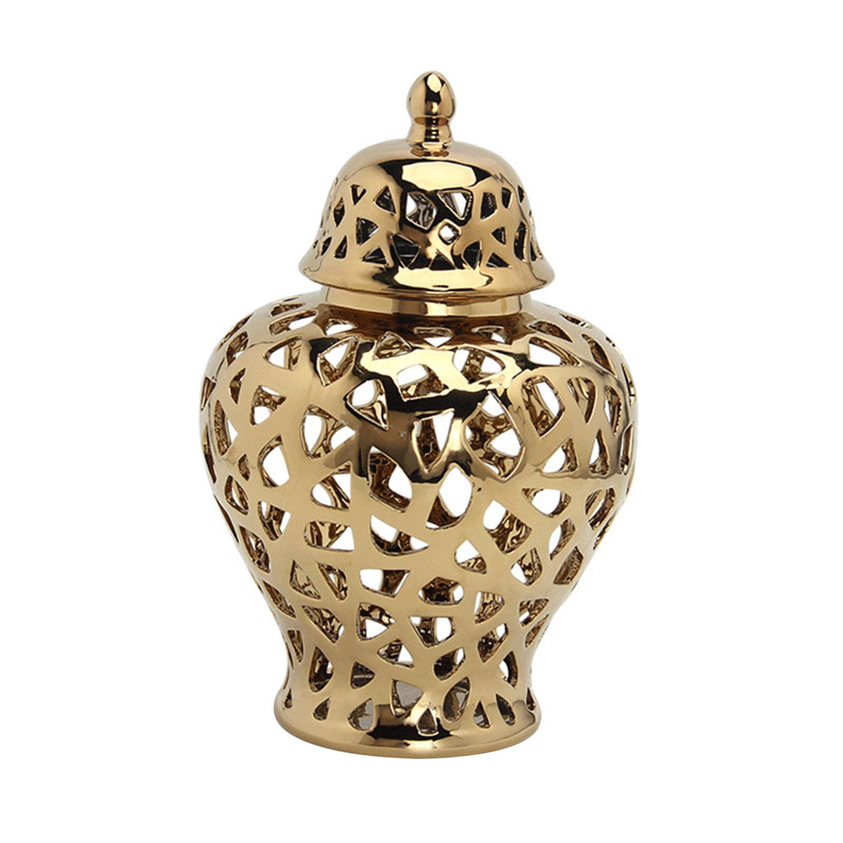 Maxbell Ceramic Ginger Jar Flower Porcelain Storage Jar Home Decoration Display