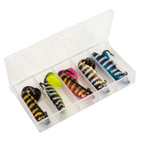 Maxbell 5Pcs Paddle Tail Soft Baits Fishing Lures Kit Diving for Redfish Trout