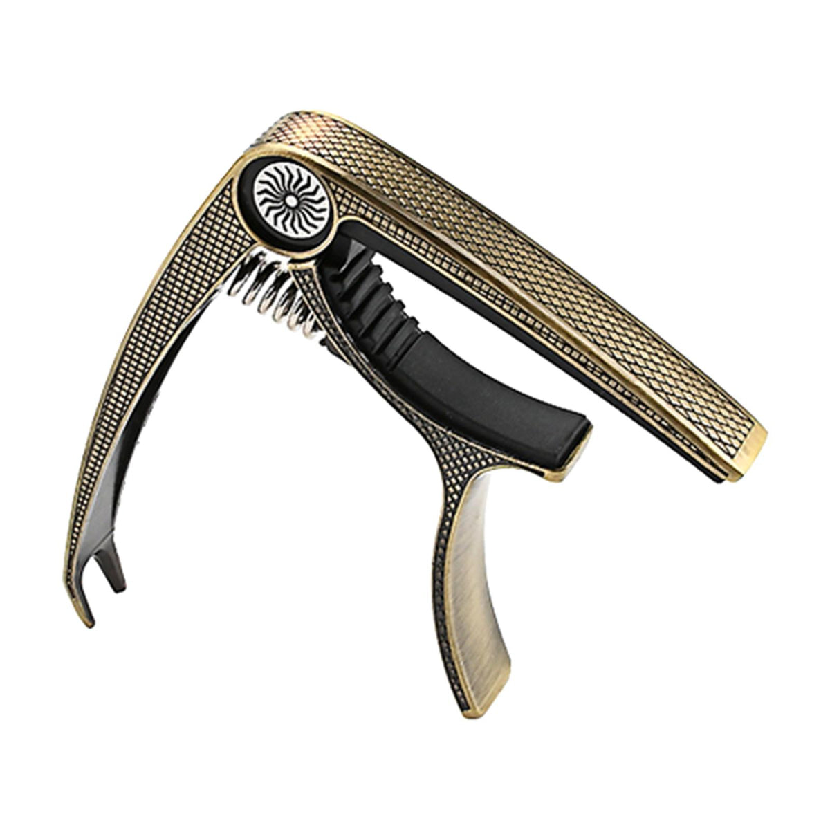 Maxbell Guitar Capo Acoustic Clip Quick Change Clamp Key for Electric Guitar Ukulele Bronze