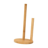 Maxbell Bamboo Paper Towel Holder Rustic Paper Towels Stand for Toilet Kitchen Table diameter 14.5cm