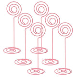 Max 6 Pack Tall Table Number Cards Photo Holder Paper Menu Clips, (Pink) Round