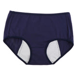 Women Leak Proof Menstrual Underwear Panties Seamless Briefs M Dark Blue