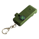 Maxbell Safety Outdoor Multifunctional Whistle LED Lamps for Emergency Backpacking Green