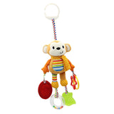 Maxbell Cute Plush Animal Hanging Rattle Teether for Baby Crib Hanging Toys Monkey