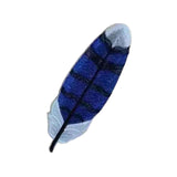 Maxbell Handmade Embroidered Bookmark Artistic Feather Bookmarks for School Supplies Blue