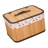 Max Weaving Storage Basket Bamboo Handmade Snacks Toys Storage Box with Lid Style02